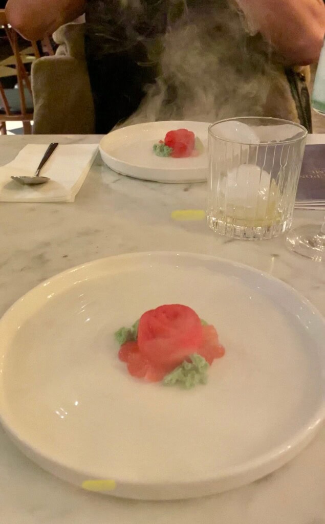 The most amazing Industrialised Fine Dining Experience: Six by Nico 8 Rose dessert with smoke